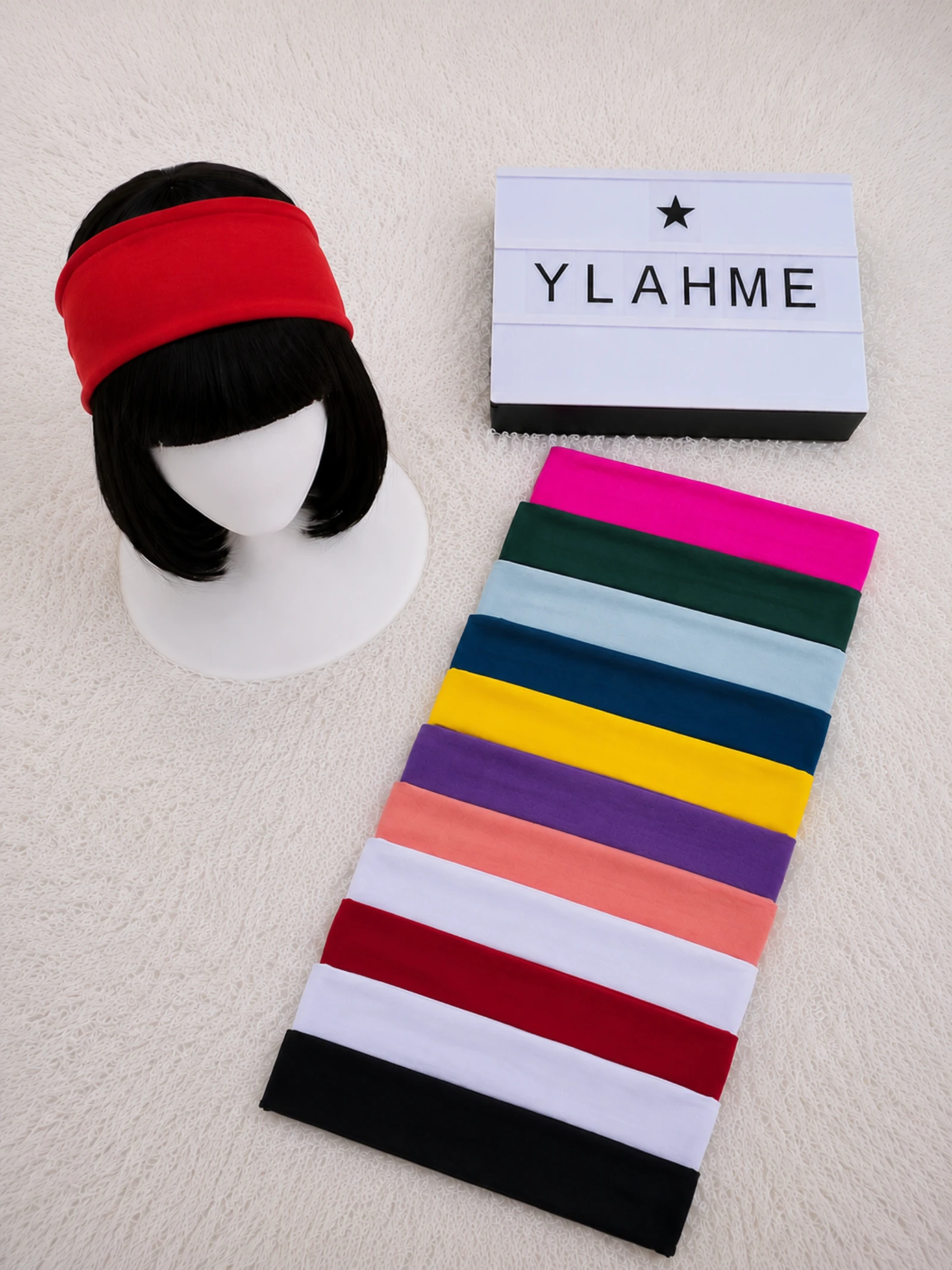 Lot de 12 bandeaux Zara unis larges multicolores 👒